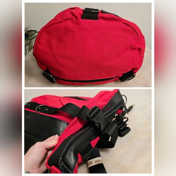 Red and Black Travel Bag with Modern Design - Picture 7 of 10